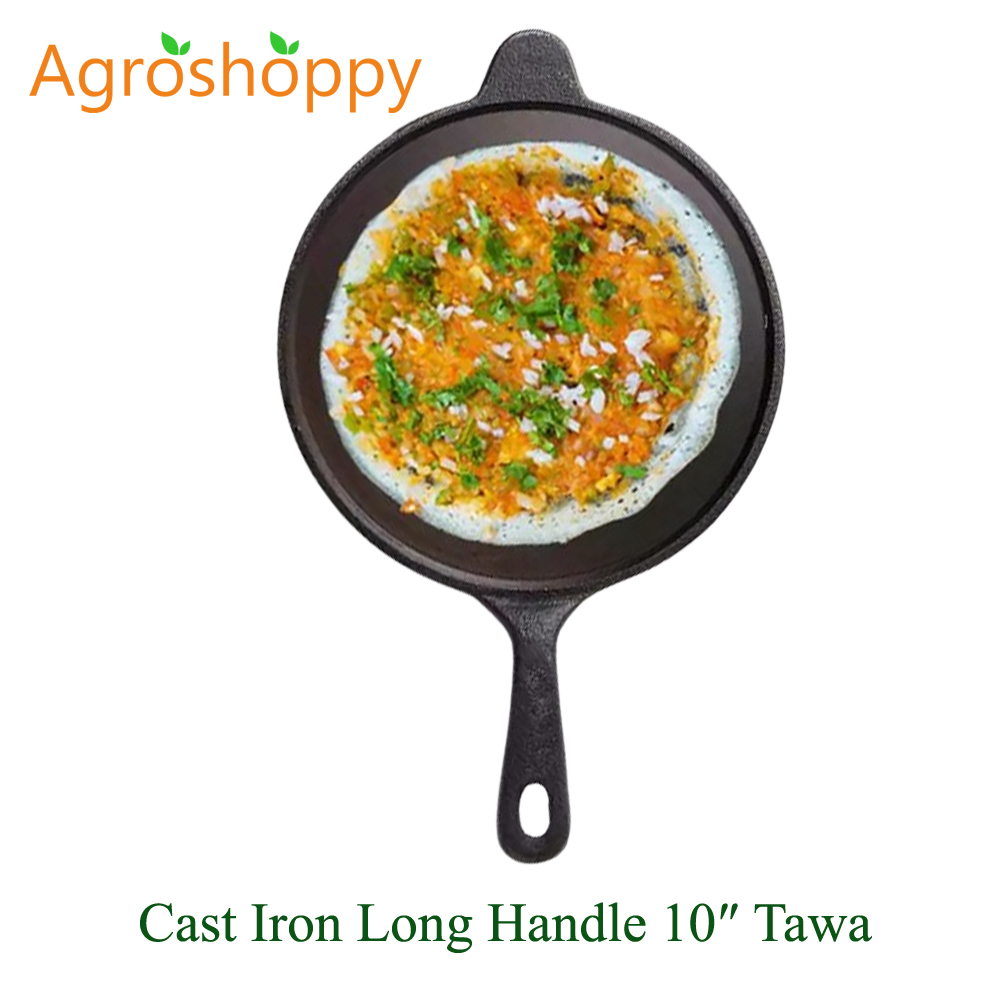 Cast Iron Long Handle Tawa 10 Inch